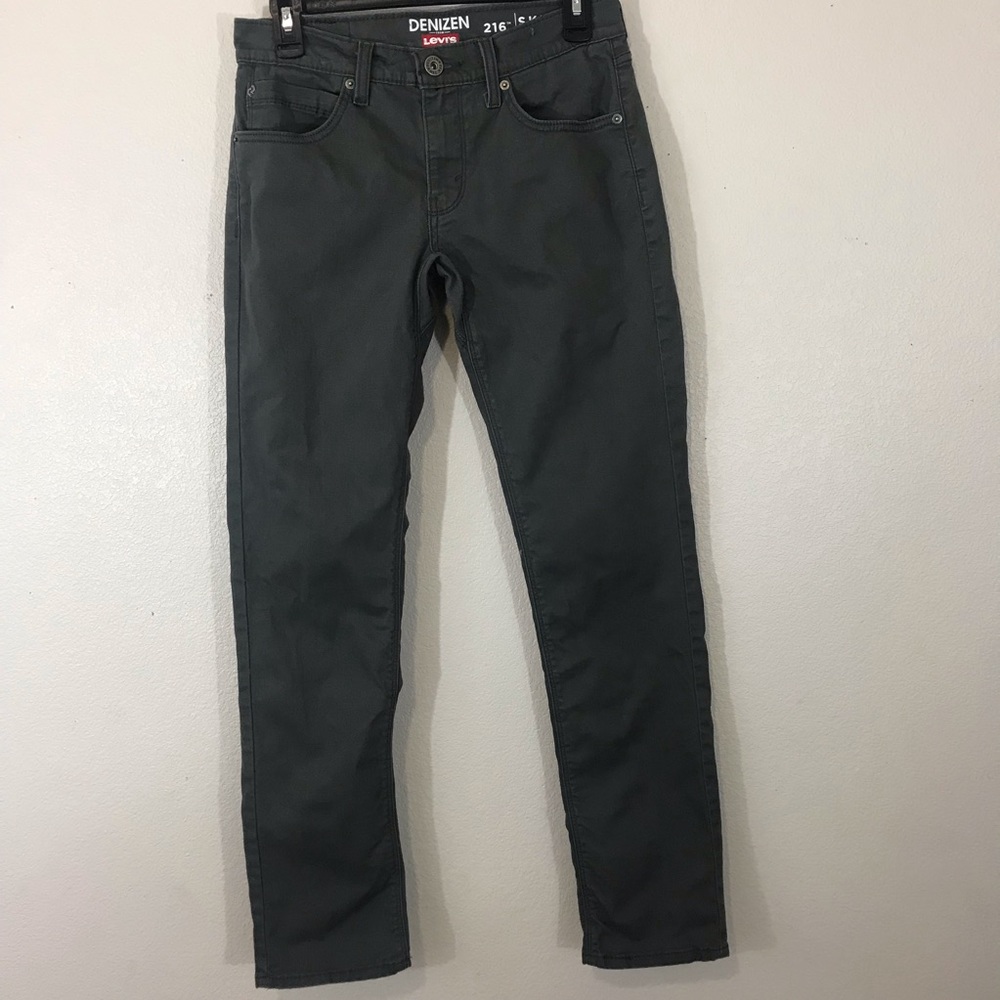 Mens skinny fit Denizen by Levi’s green pants